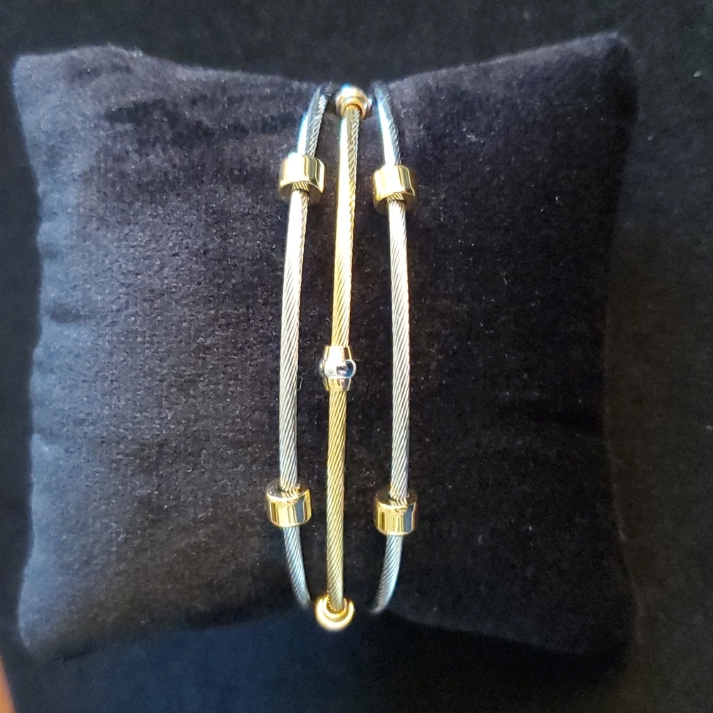 Avon stainless steel layered bracelets